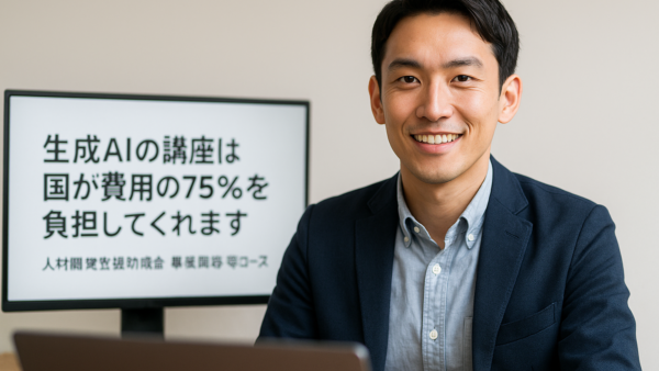 生成AIの講座は国が費用の75％を負担してくれます｜人材開発支援助成金  事業展開等リスキリング支援コース